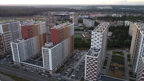 Modern residential complex 스톡 동영상 242185170