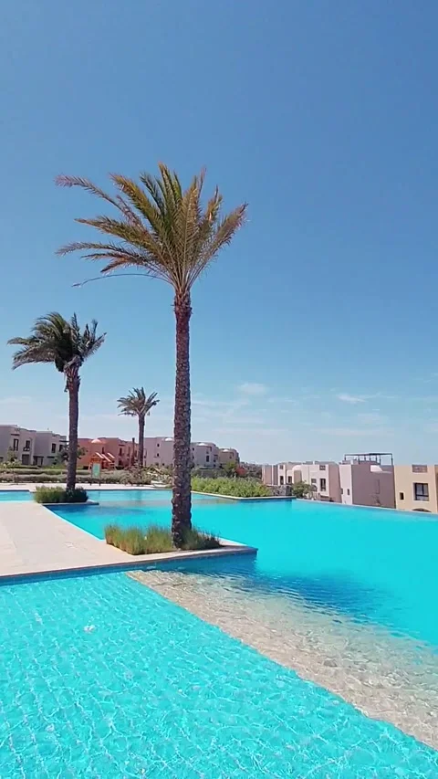 A modern residential complex in Hurghada Stock Footage 336229481