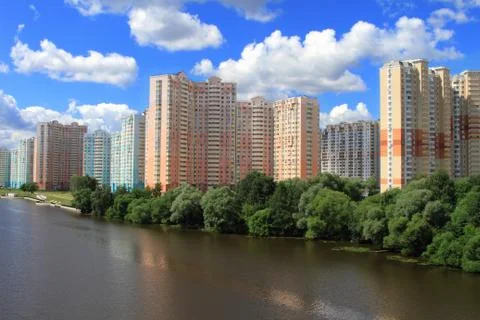 Modern residential complex. Stock Photos