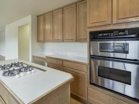 Modern residential kitchen interior Foto stock