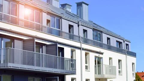 Modern residential structure showcasing Stock Photos