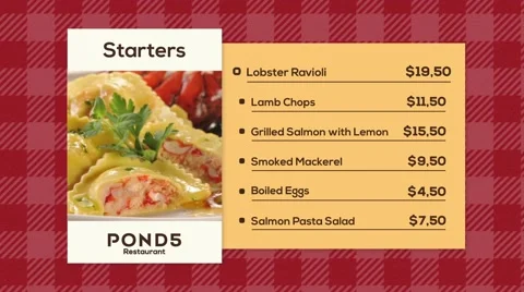 Modern Restaurant Display Stock After Effects