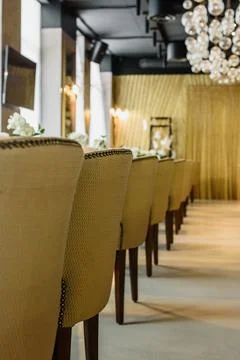 Modern restaurant interior Stock Photos