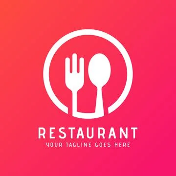Modern Restaurant Logo Stock Illustration