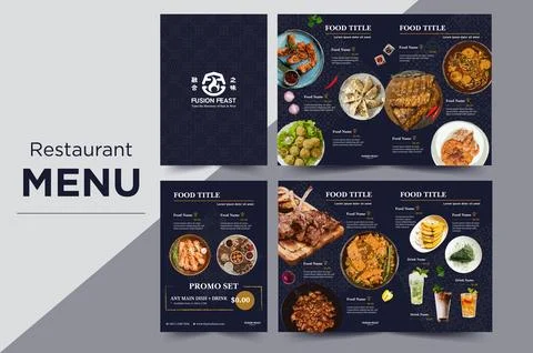 Modern Restaurant Menu Design Template Ilustração Stock