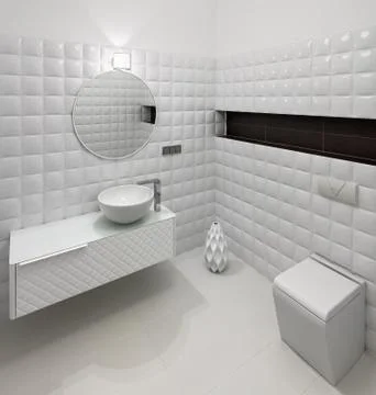 Modern restroom interior Stock Photos