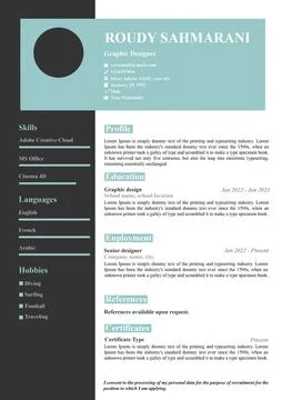 Modern Resume Vector File For Any Business Illustrazione stock