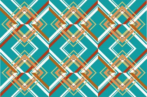 Modern retro geographic pattern Stock Illustration