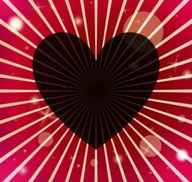 Modern retro heart Stock Illustration