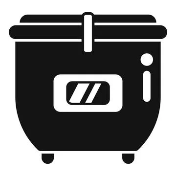 Modern rice cooker with electronic timer displaying cooking process 스톡 일러스트