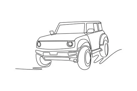 Modern off-road SUV rendered with dynamic aesthetic Stock-Illustration