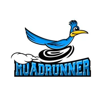 Modern roadrunner bird logo. Vector illustration. Illustrazione stock