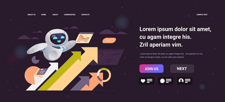 Modern robot analyzing financial statistics data business growth successful 스톡 일러스트