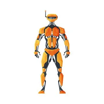 Modern Robot, Android Future Robotic Technology, Cybernetic Artificial Stock Illustration