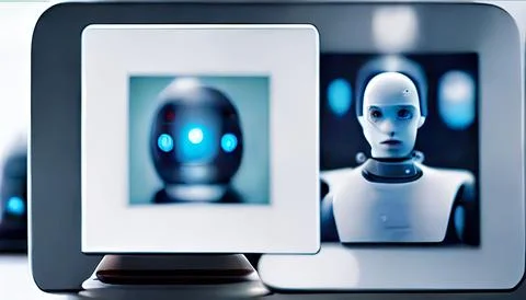 Modern robot with artificial intelligence Stockillustratie