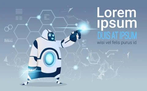 Modern Robot Artificial Intelligence Technology Stock Illustration