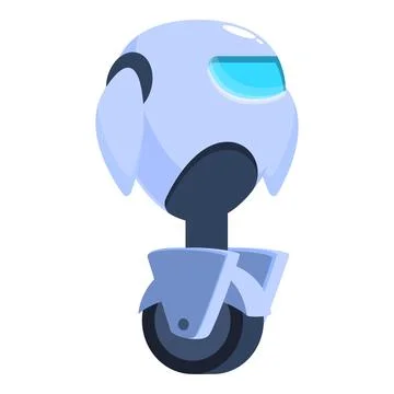 Modern robot balancing on one wheel using gyroscope 스톡 일러스트