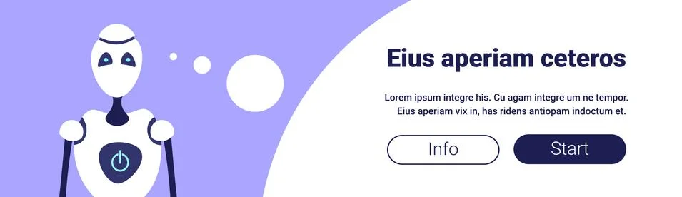 Modern robot chat bubble bot helper artificial intelligence concept cartoon Stock Illustration