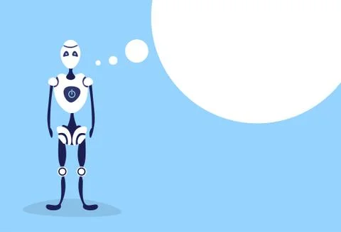 Modern robot chat bubble bot helper artificial intelligence concept cartoon 스톡 일러스트