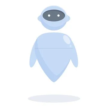 Modern robot floating and waiting for command Illustrazione stock