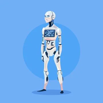 Modern Robot Futuristic Artificial Intelligence Technology Concept 스톡 일러스트