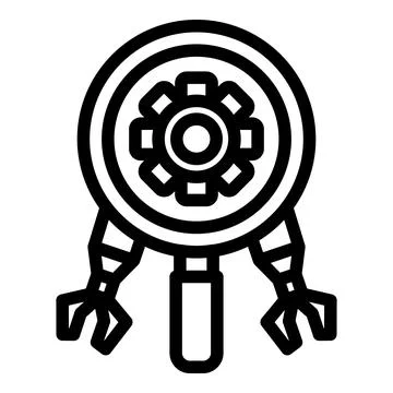 Modern robot icon outline vector. Vision trust Stock Illustration