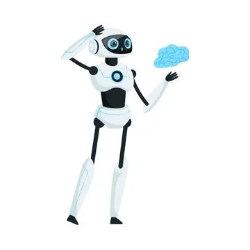 Modern Robot as Smart Programmable Machine Thinking Vector Illustration Illustration
