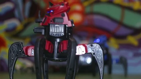 Modern robot spider Stock Footage 81790347