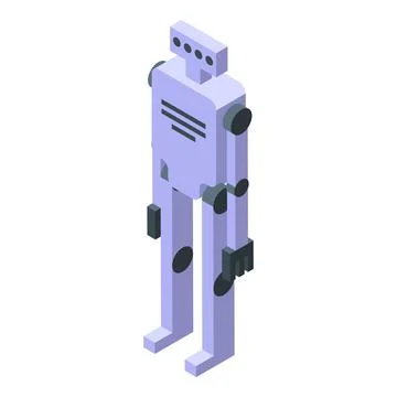 Modern robot standing with artificial intelligence system Stockillustratie