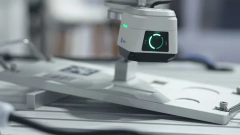 Modern Robotic Arm for Material Handling – Advanced Automation Technology Stock Footage 292866712