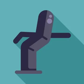 Modern robotic arm picking up object with long shadow on teal background イラスト素材