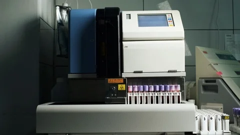 Modern Robotic Machine For Laboratory Tests. Stock Footage 120200688