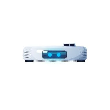 Modern robotic vacuum cleaner isolate smart device Stock Illustration