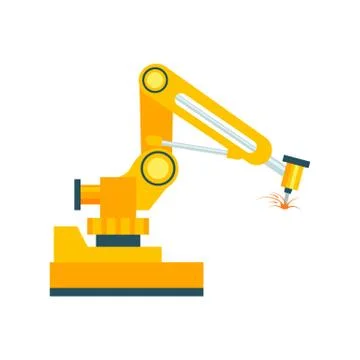 Modern robotic welding machine element Stock Illustration