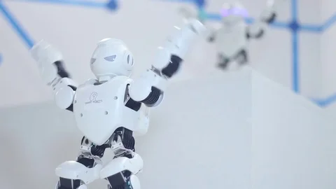 Modern robots are dancing beautifully Stock Footage 81786758
