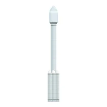 Modern rocket isolated on white background Stock Illustration