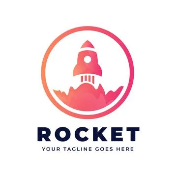 Modern Rocket Logo Stock Illustration