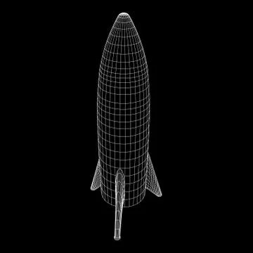 Modern Rocket Ready to Launch Ilustración de archivo