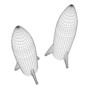 Modern Rocket Ready to Launch Stock Illustration