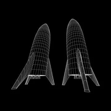 Modern Rocket Ready to Launch Illustrazione stock