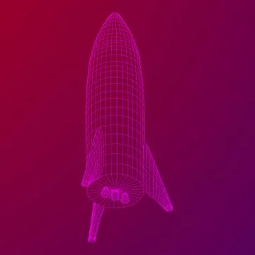 Modern Rocket Ready to Launch Illustrazione stock