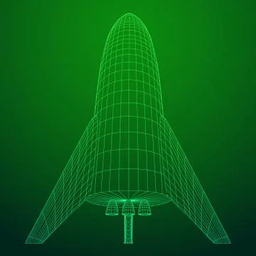 Modern Rocket Ready to Launch Illustrazione stock