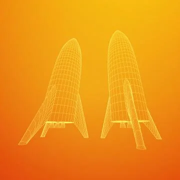 Modern Rocket Ready to Launch Stock Illustration