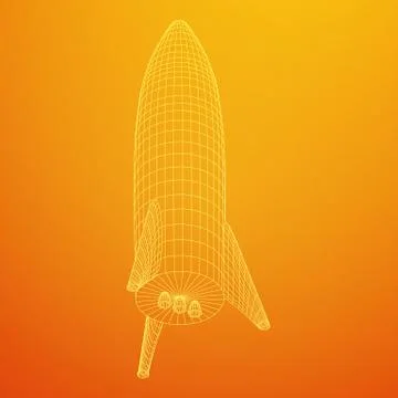 Modern Rocket Ready to Launch Stock Illustration