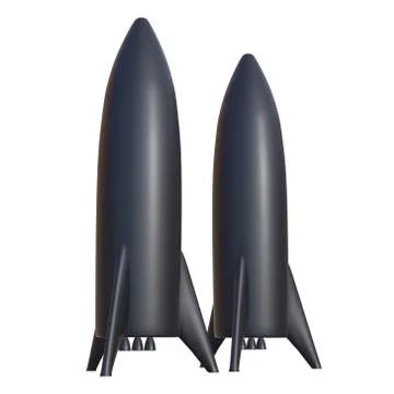 Modern Rocket Ready to Launch Illustrazione stock