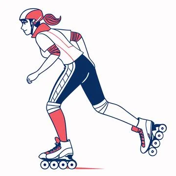 Modern Rollerblades Vector Icon Stock Illustration