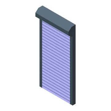 Modern rolling shutter door protecting a building entrance Ilustración de archivo