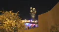 Modern rooftop nightclub - disco - 3 wide long shot HD Footage