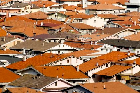 Modern rooftops Stock Photos