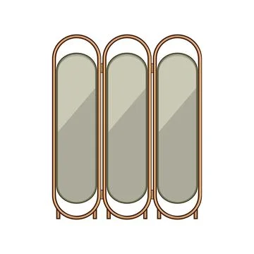 Modern room divider creating privacy and style Stock Illustration